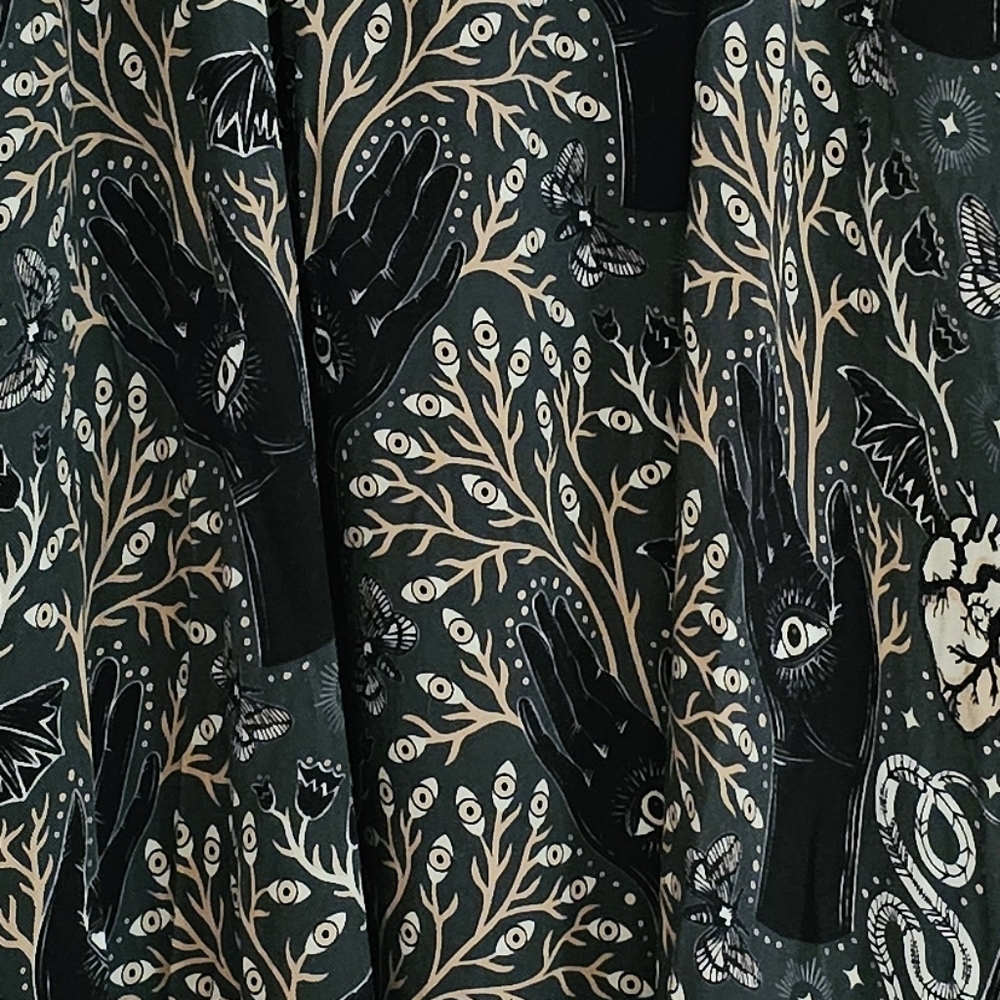 Disturbia Black and Gold Midi Skirt - Picture 3 of 3